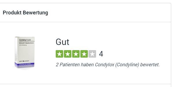 Condylox Bewertung