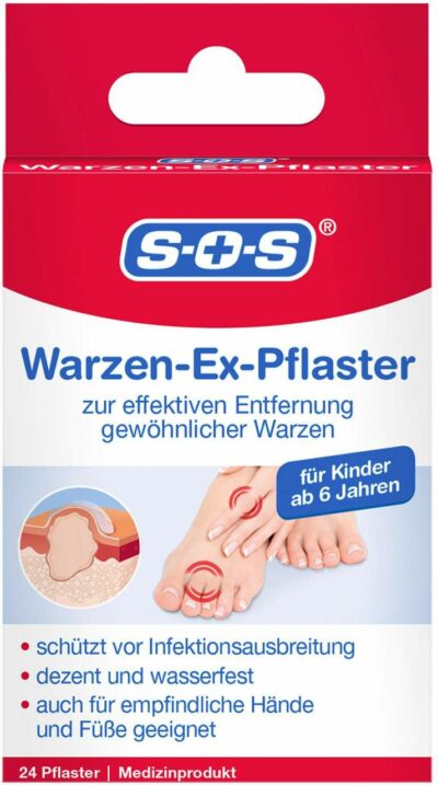 SOS Warzen Ex Pflaster 24 Stück